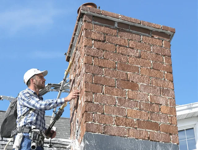 Brickwork for a chimney rebuild by Moreno Valley Chimney Sweep in Moreno Valley, CA