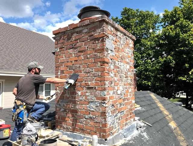 Completed chimney rebuild by Moreno Valley Chimney Sweep in Moreno Valley, CA