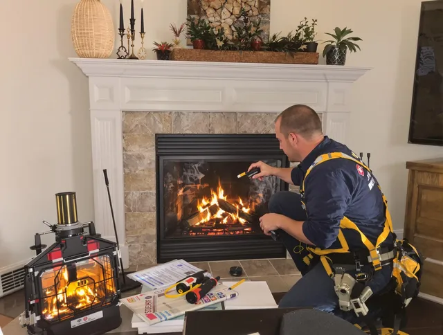 Safety-focused fireplace inspection by Moreno Valley Chimney Sweep in Moreno Valley, CA