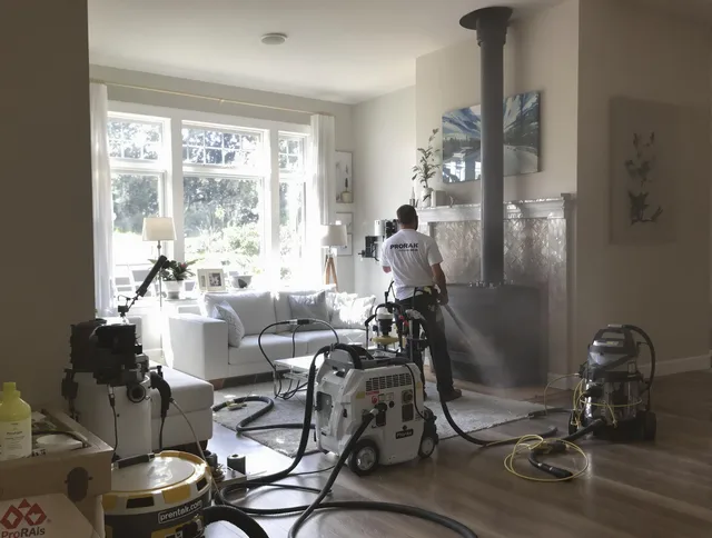 Soot removal service by Moreno Valley Chimney Sweep for a fireplace in Moreno Valley, CA